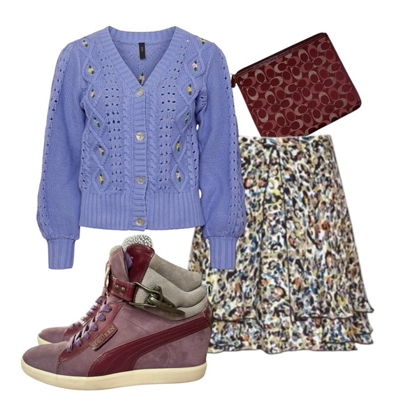 YAS Ditta Embroidered Pointelle Cardigan - Picture 10 of 12
